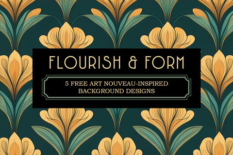 Flourish & Form: 40 Art Nouveau-Inspired Background Designs