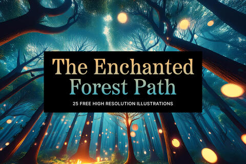 The Enchanted Forest Path Free Backgrounds Collection